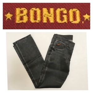 Bongo Grey Satin Distressed Look Jeans